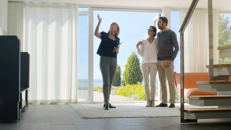 a couple viewing a home
