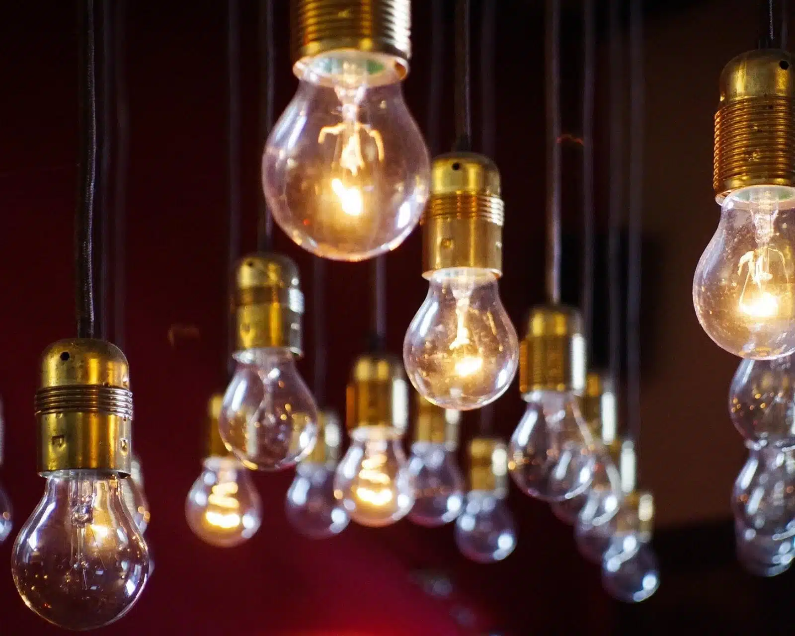 hanging light bulbs